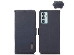 Capa De Celular Khazneh Em Couro Cor Lichia Com Fecho Magnético Lateral E Proteção Rfid Para Samsung Galaxy M13 4g