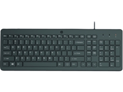 Teclado HP 150 (Outlet Caixa Aberta - USB - Idioma Português - Teclado Numérico - Preto)