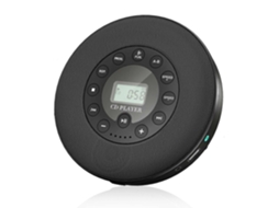 Leitor de Cd Portátil Recarregável com Alto falantes Estéreo, Suporte para Cd e Mp3, Entrada Usb Auxiliar e Fones de Ouvido . TAISHENGDA (preto)