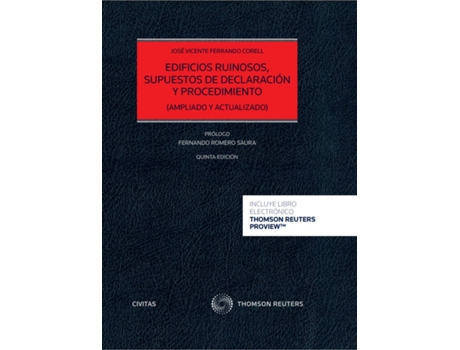 Livro Edificios Ruinosos, Supuestos De Declaración Y Procedimiento (Papel + E-Book) de José Vicente Ferrando Corell (Espanhol)