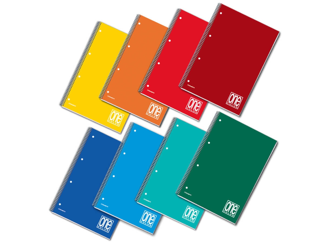 Caderno e bloco Blasetti ONE COLOR A4 140 folhas Multicolor