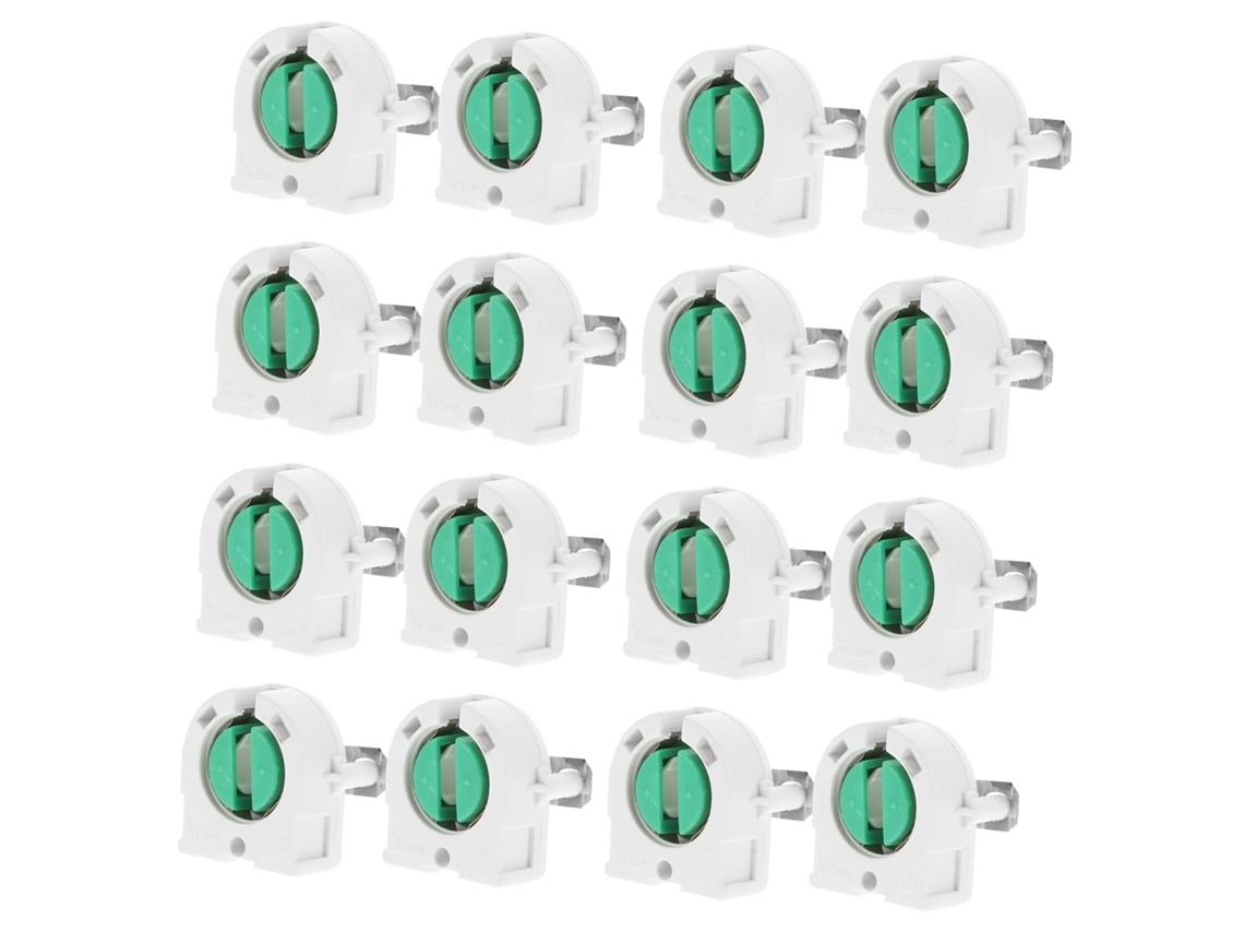 Soquete Para Lâmpada T8, Design Simples E Prático, Abs Resistente À