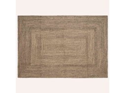 Vidaxl Tapete De Área Natural E Preto 240 X 340 Cm Juta