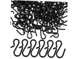 Ganchos Em Formato De S Metal Preto, 120 Peças, Tamanho 22, Resistente