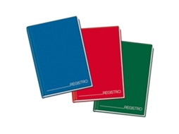 Caderno e Bloco BLASETTI 1342 A4 384 Folhas Azul Verde Vermelho