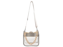 Bolsa Tote Transparente Portátil de Hombro para Mulher, Decorativa, Ideal para Viagens e Ocasiones ao Ar Livre | S/MARCA