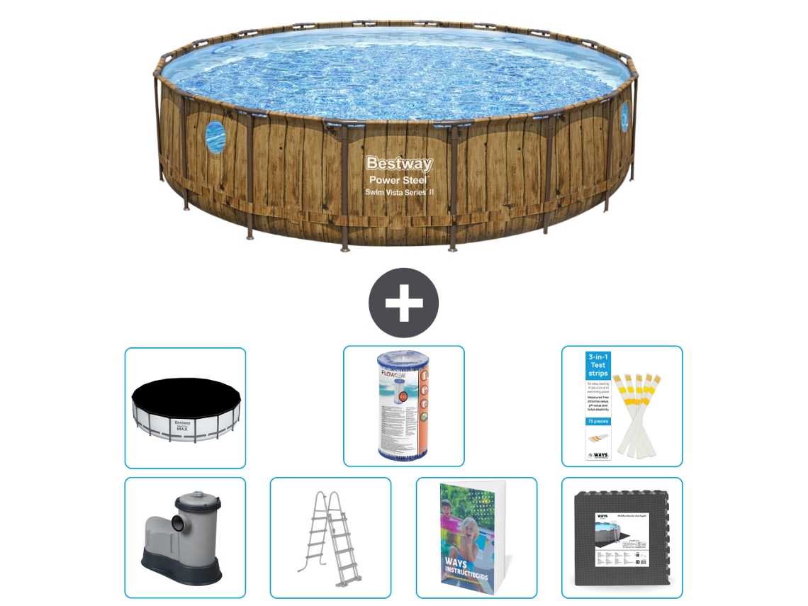 Bestway Piscina Bestway Power Steel Redonda - 549x122 Cm - 8-peças S563