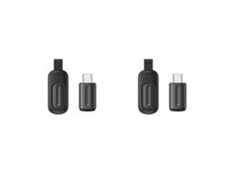 Controle remoto OTG inteligente com aplicativo e 2 portas tipo C para celular Android (preto)