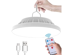 Luz De Camping Led Recarregável Usb E Solar Com Controlo Remoto, 5 Modos, Luz Para Tenda Ipx7 À Prova De Água Com Banco De Energia Para Caminhadas, Te
