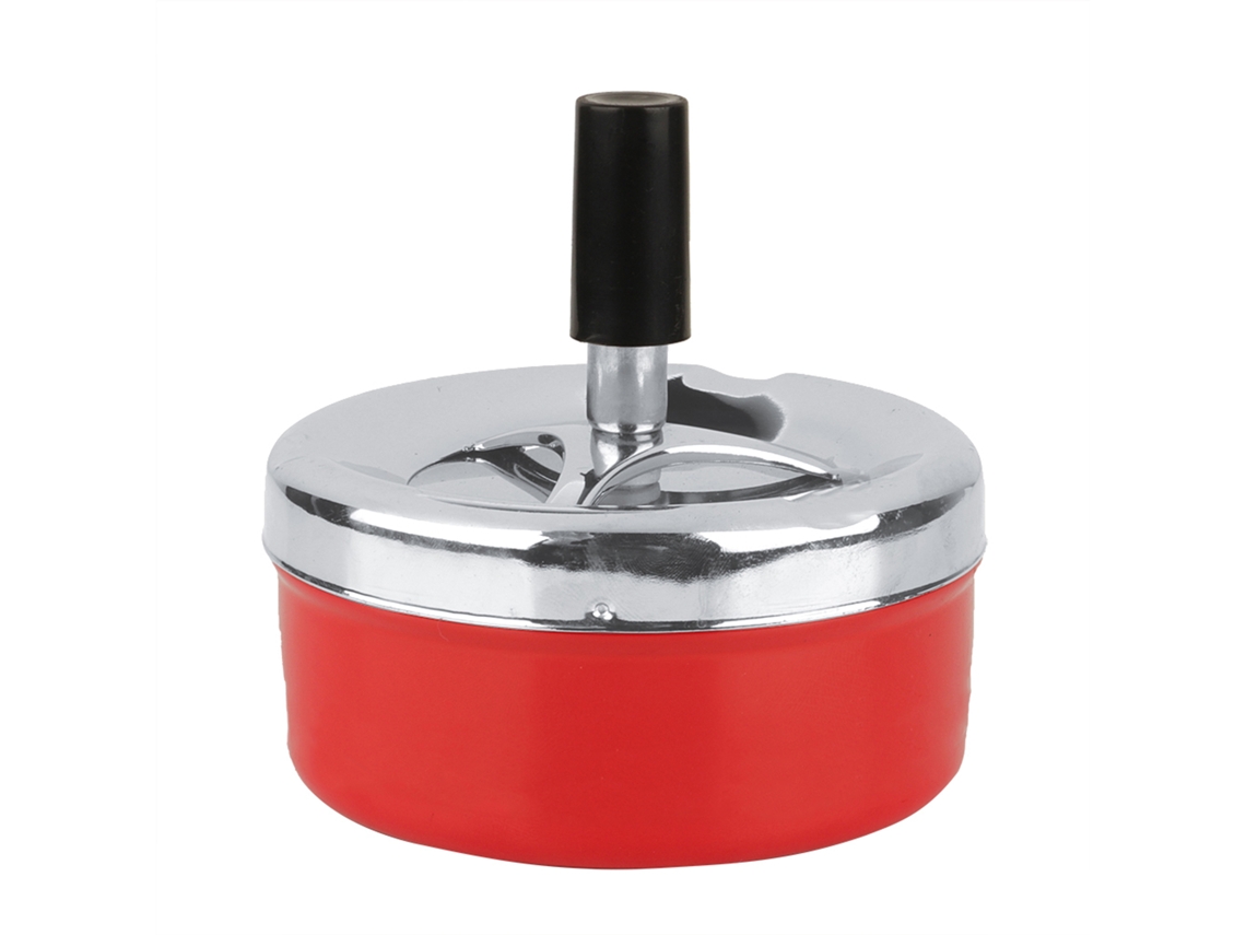 Ashtray De Metal Redondo Para Interior E Exterior, Aprieta E Baja, Ideal Para Fumar