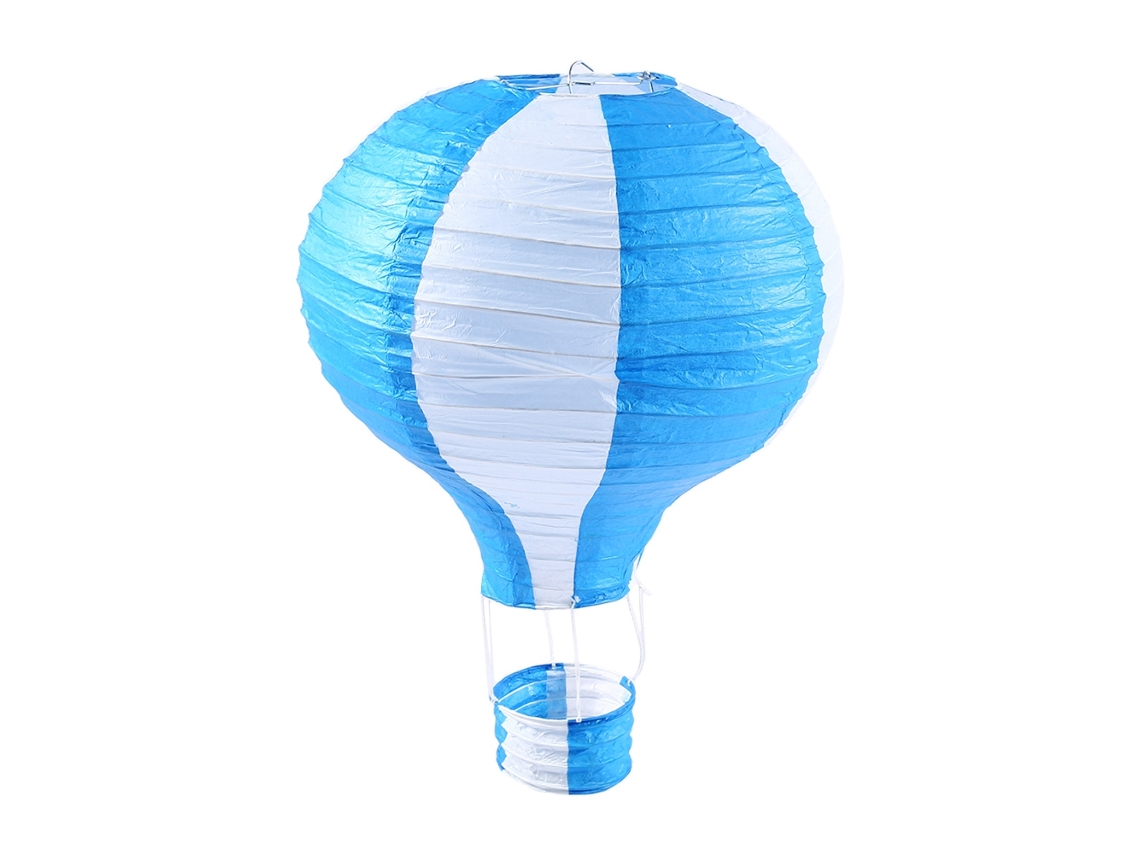 Lanterna De Papel Para Balão De Ar Quente (12 Polegadas 30cm Azul Royal + Branco) Eoocoo