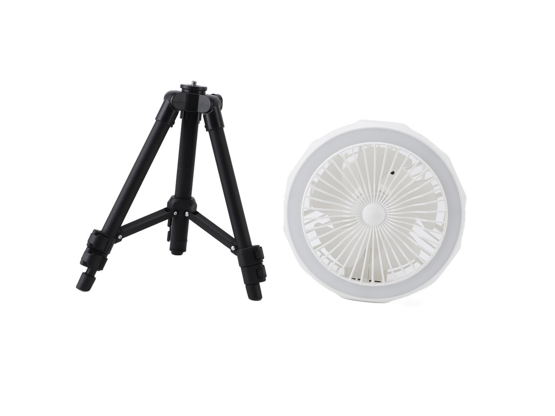 Ventilador de Tripé Luz 120° 4 Velocidades 3 Níveis Brilho