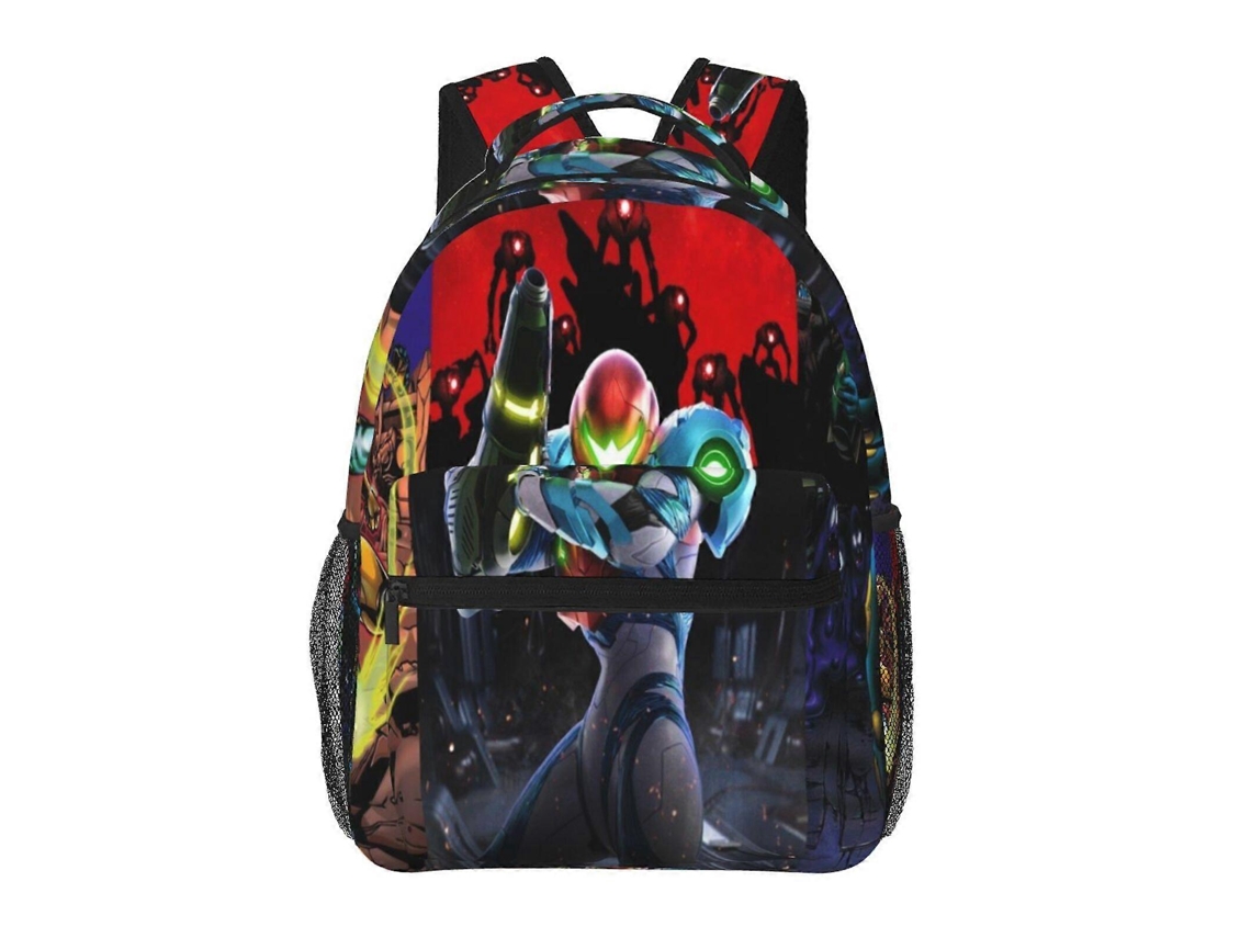 Mochila De Estudante Metroid E151, Leve E Durável, À Prova Dágua E Com Alça De Ombro Ajustável. Olysi Shop