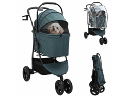 Vidaxl Carrinho De Pet Dobrável Verde 78 X 54 X 101 Cm Poliéster