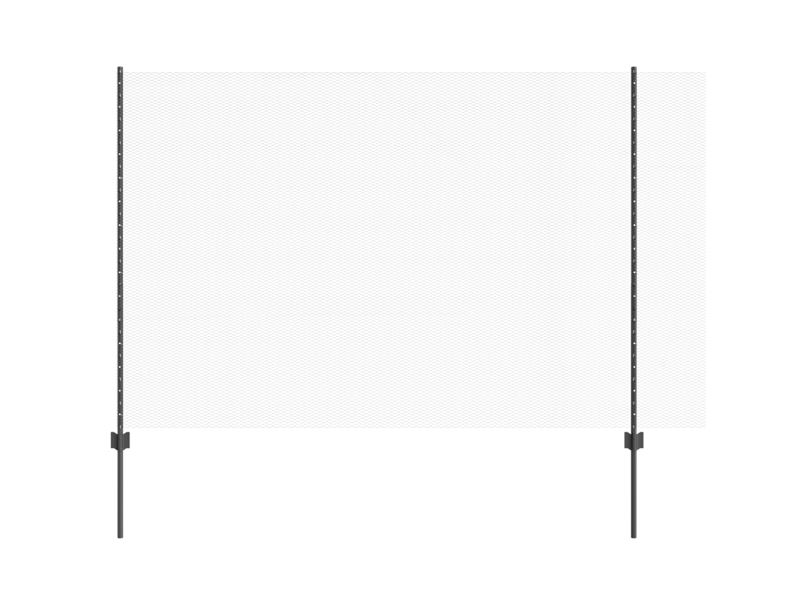 Conjunto 1 Painel De Cerca Vidaxl Cinzento Aço (10 X 1,6 M)