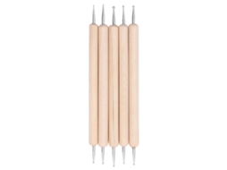 Conjunto de 5 Canetas Stylus de Ponta Dupla em Aço Inoxidável para Pintura e Gravação DIY