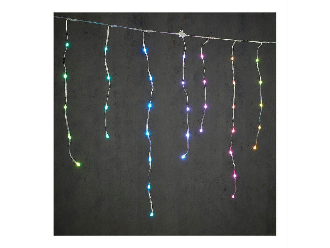 Cortina de Luzes Led Icicle Multicolor 300 X 70 cm