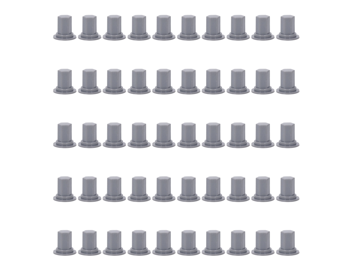 50 peças Capas Protetoras de Parafusos Hexagonais em Silicone Impermeáveis S/MARCA
