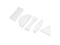 Pacote com 5 Lentes Ópticas Côncavas e Convexas de Acrílico Branco, Unidades, Fáceis Usar Limpar, para Educaçã