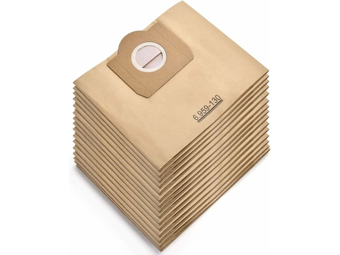 Lurelia Pack 15 Sacos De Pó Para Aspirador Kärcher Wd3, Papel, Substituição Prática