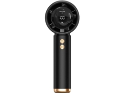 Mini ventilador de mão USB, visor digital, velocidade ajustável, preto, VOLTEDGE