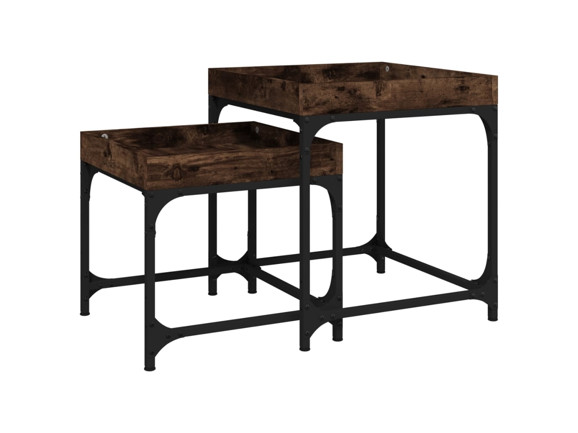 Side Table, Side Tables Vidaxl Marrom Madeira Processada (n/a)