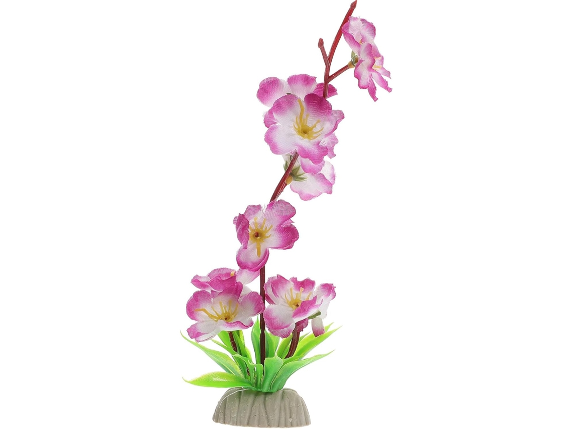 Prato de Sushi Decorado com Flor de Ameixa Rosa Artificial Acessório Leve e Resistente CHABERLU