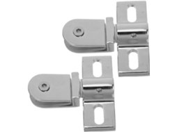 Kit Com 2 Dobradiças Pivotantes Para Porta De Box Vidro, Reforçadas