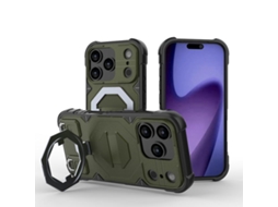 Capa De Câmara Zruxe Compativel Com Iphone 17 Pro Max (suporte Magsafe - Alça - Verde Escuro)