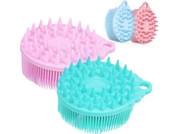 Conjunto De 4 Escovas Silicone Bestyash Para Banho E Esfoliação Corporal, Com Design De Anel Para Pendurar, Ideal Para