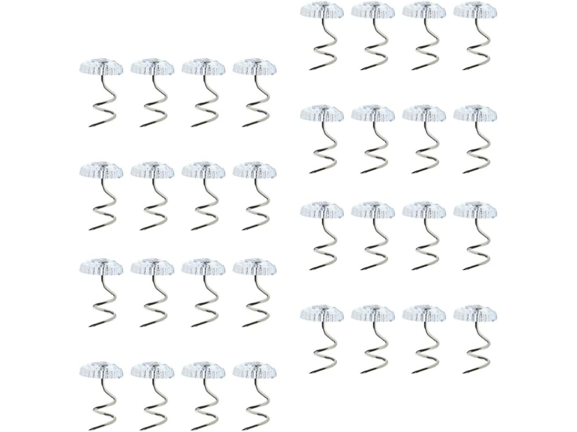 60-pinos De Aço Inoxidável Para Saia Cama, Pinos Espirais Antiderrapantes, Fáceis De Remover, Acessórios Para Quarto