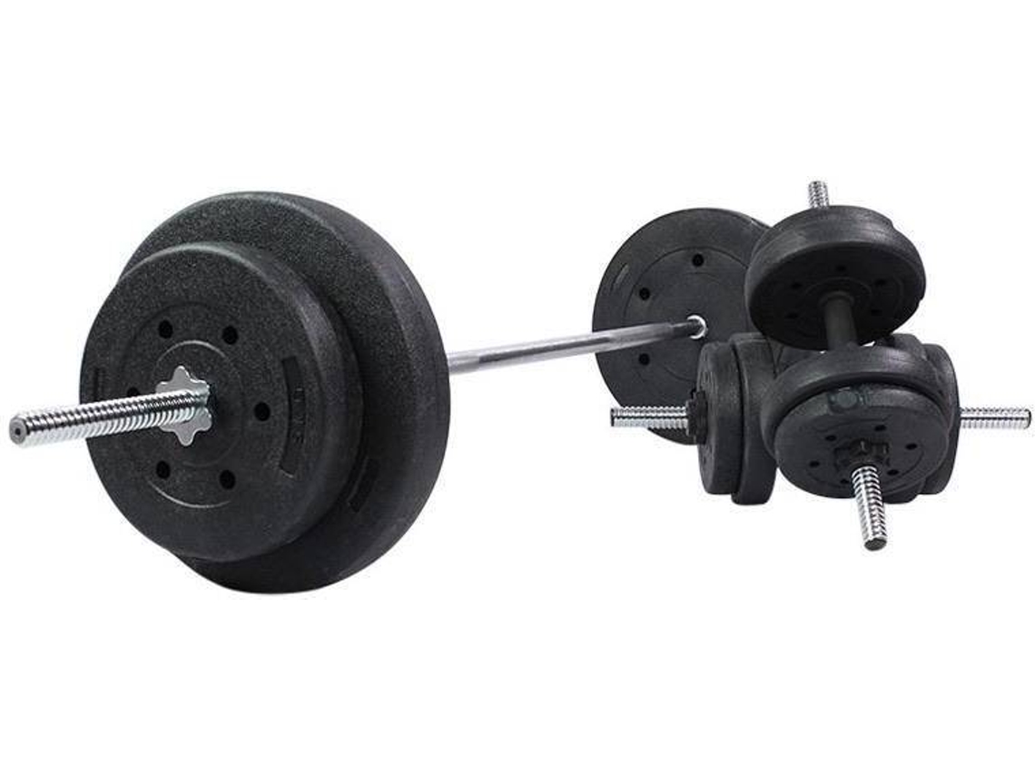 Conjunto de Barras e 2 Halteres FITNESS TECH   (90KG)