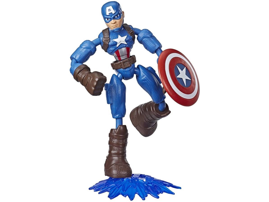 Figura de Ação HASBRO Capitão América Bend Flex (Idade Mínima: 4 Anos - 15 cm)