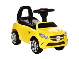Carrinho Brinquedo Infantil Volante Faróis Música Integrada Pp Metal Amarelo