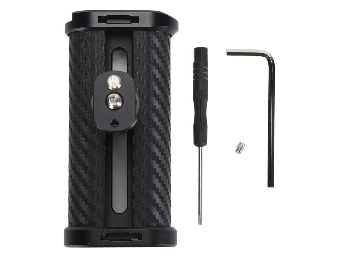 Camera Cage Side Handle Aluminum Alloy Carbon Fiber Universal Up And Down Adjustable Handle Grip With 1/4 Screw Cold Shoe Mount For Photography