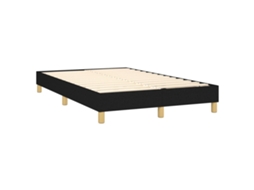 Vidaxl Cama com Molas/colchão 120x200 Cm Tecido Preto