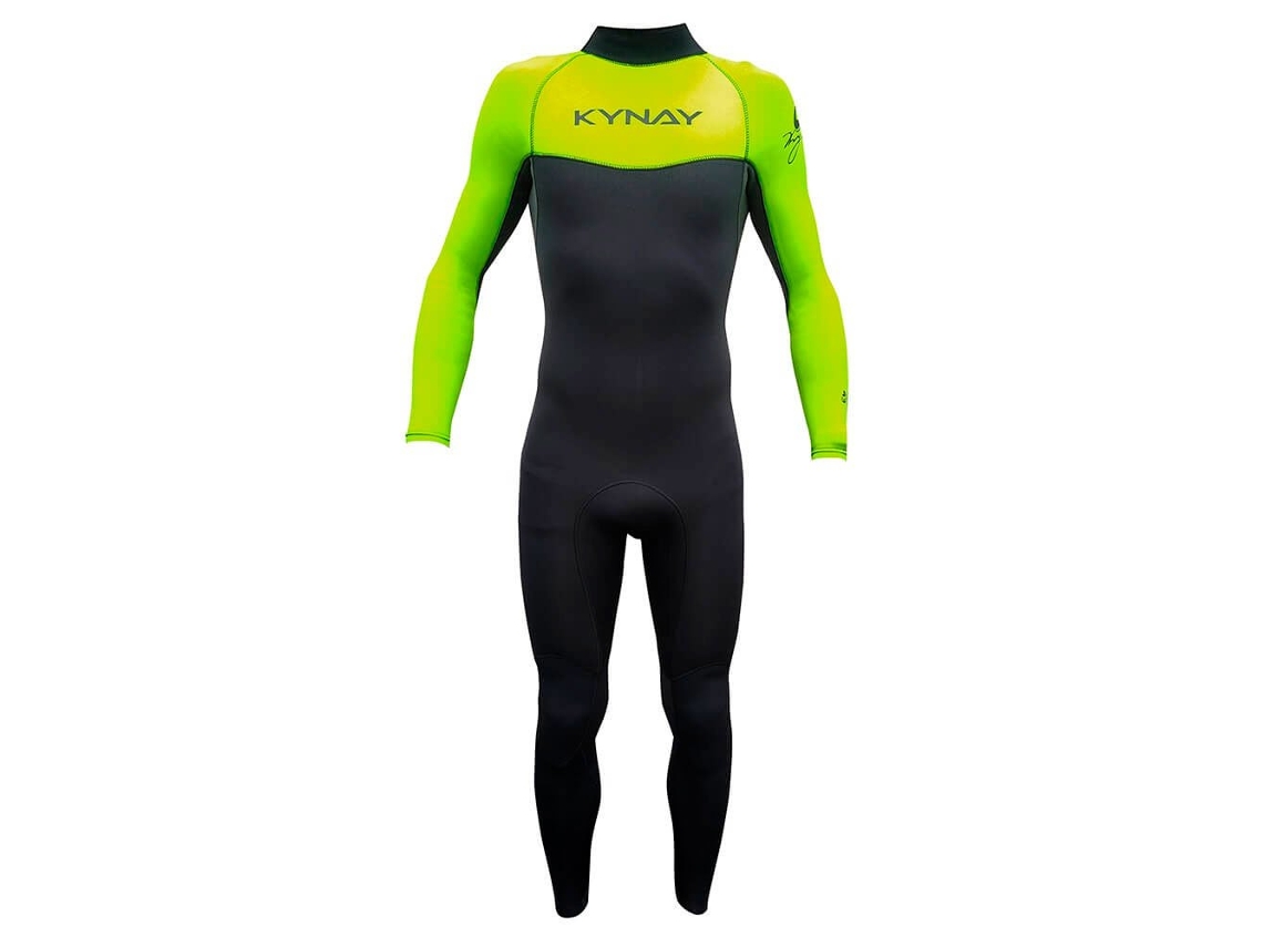 Terno de Neoprene Manga Longa com Zíper Nas Costas Surf Ultra Stretch 4/3 Mm Preto Lskynay