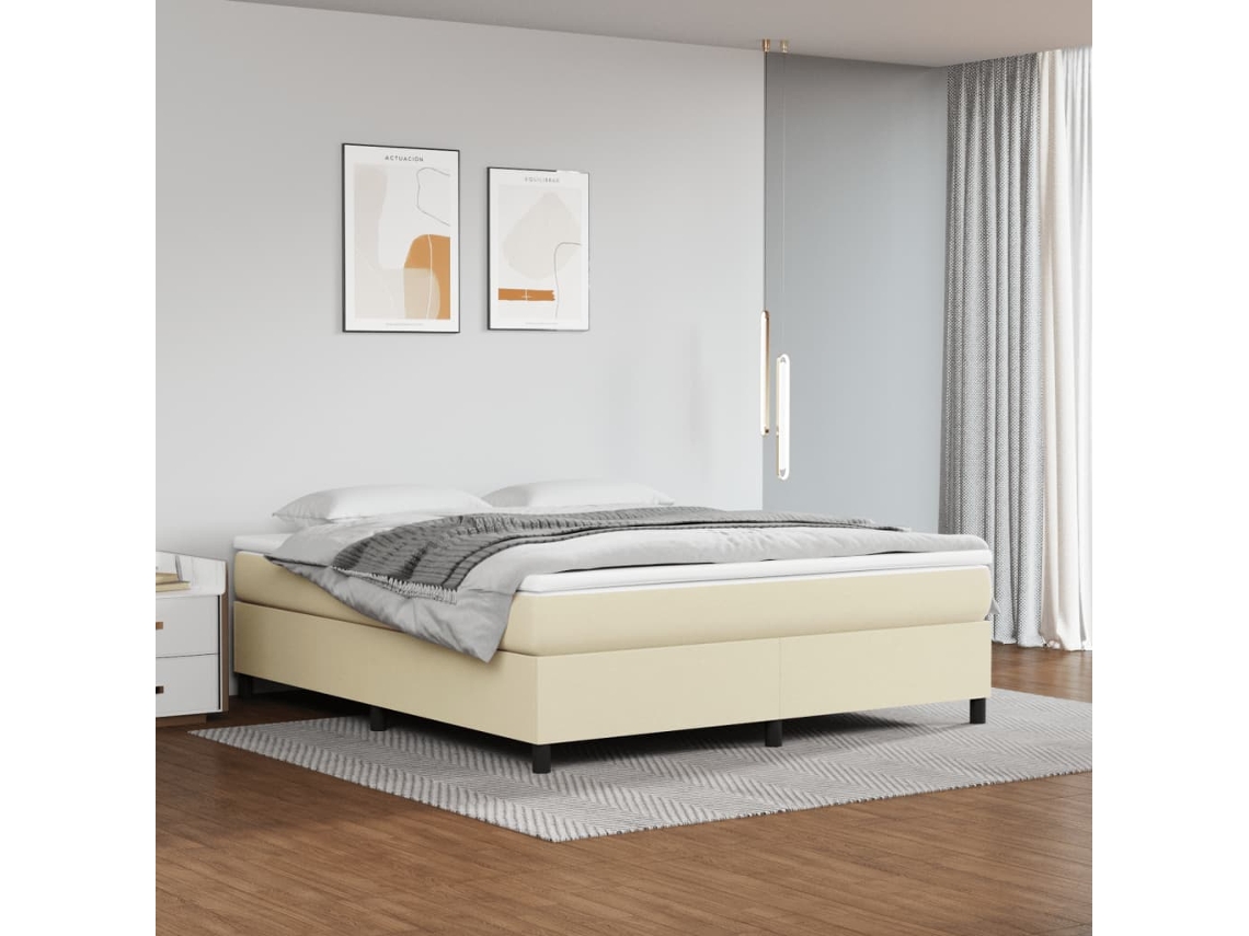Box Spring Bed, Box Spring Beds Vidaxl Creme Couro Artificial (180 X 200 Cm)