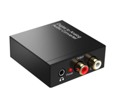 Conversor De Áudio Digital Para Analógico Nördic 192khz, Toslink E Coaxial Para Rca L/r Conversor D/a Aux De 3,5 Mm, Preto