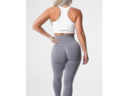 Calcinhas Leggings Nvgtn Sem Costuras: Alta Cintura, Contorno De Coxa E Nádegas, Tecido Macio E Elástico Para Academia Cinza