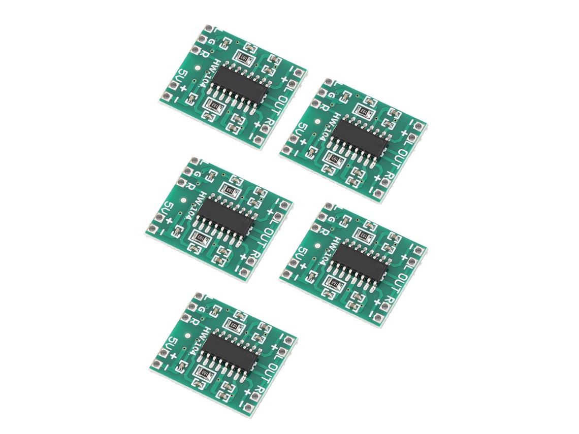 5 Peças Módulo Amplificador de Áudio Digital Pam8403 3w+3w Canal Duplo 2.5v 5.5v Pequeno Super