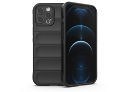 Capa Halinuia Para Iphone 12 Pro Max Magic Shield Tpu Preto (proteção Integral, Interior Em Flanela)