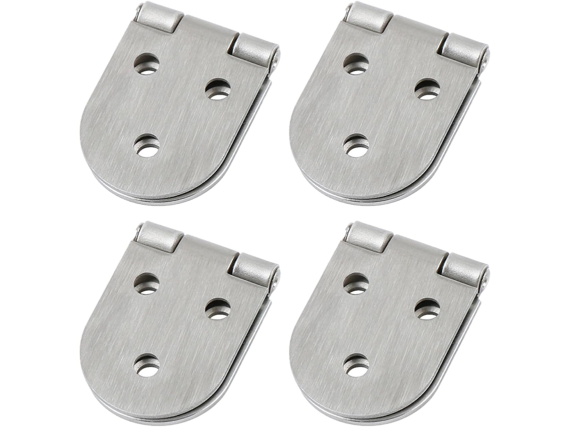 Dobradiças Homoyoyo De Aço Inoxidável Com Tampa Articulada E Bordas Arredondadas, Conjunto Com 4 Peças, Para Mesas