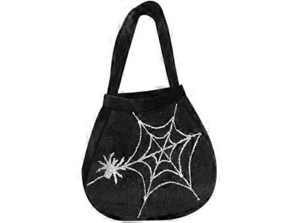 Bolsa De Halloween Com Aranha E Teia