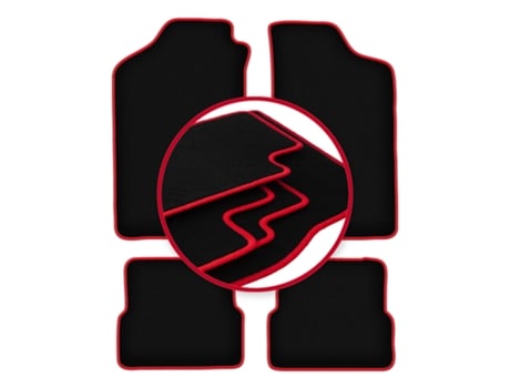 Tapetes De Carro Carlux-vermelho Para: Volkswagen Golf Ii Hatchback (1983-1992)