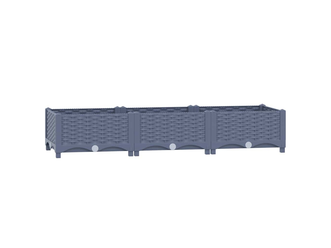Raised Bed, Raised Beds Vidaxl Cinzeto Polipropileno (120 X 40 X 23 Cm)