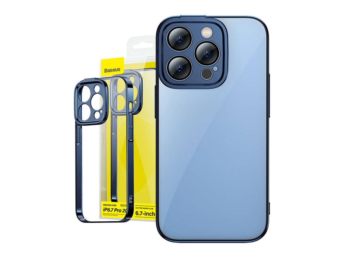 Conjunto De Capa De Proteção Baseus E Vidro Temperado Para Iphone 14 Pro Max Com Brilho