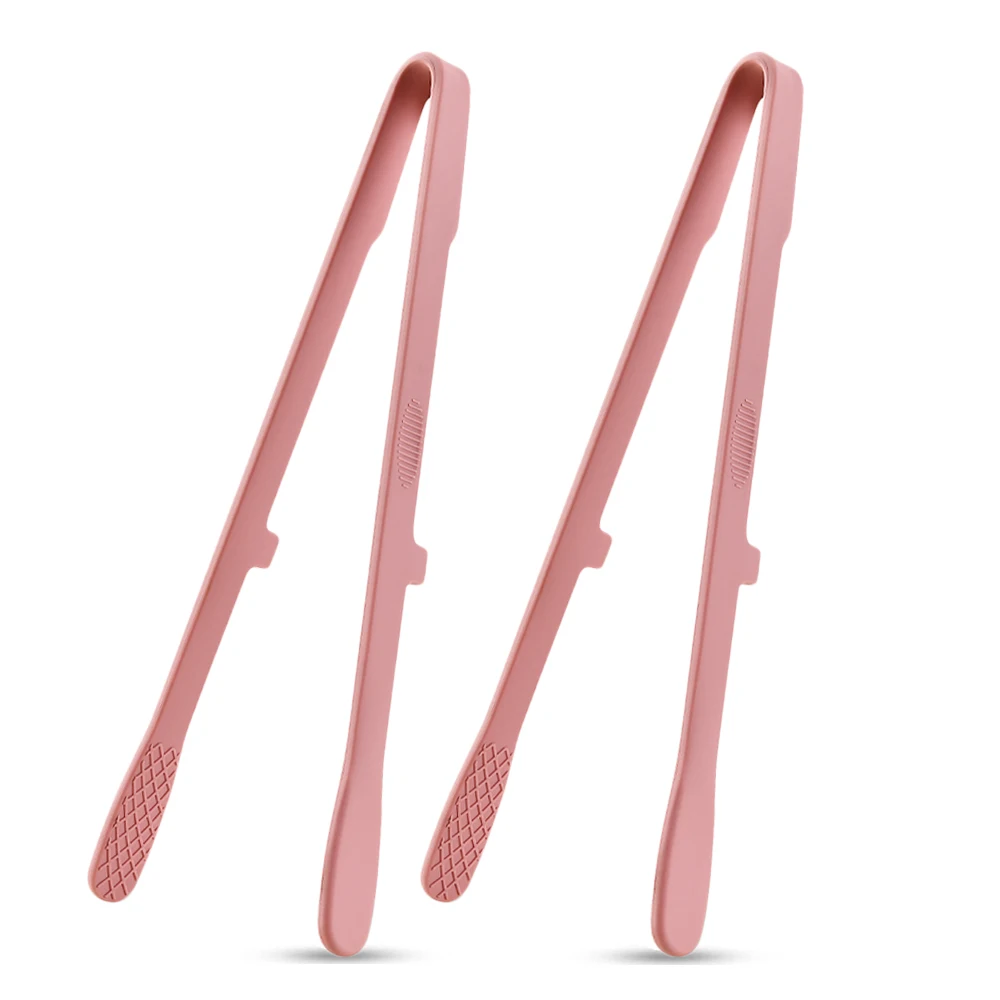 Pinças de Silicone para Churrasco, Antiaderentes, um Utensílio Essencial na Cozinha. MDUG (rosa, 2 Unidades)