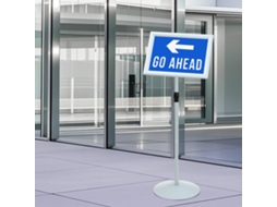 Vidaxl Suporte De Pôster Pedestal Prateado 33 X 33 X 126 Cm Pvc E Aço
