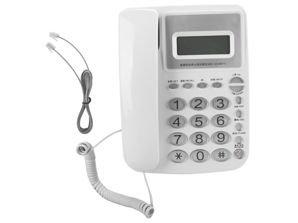 Speedy-telefone Fixo Residencial E Comercial Branco Com Funções De Identificação De Chamadas E Controle De Volume